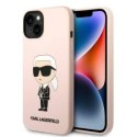 KARL LAGERFELD KLHCP14MSNIKBCP IPHONE 14 PLUS / 15 PLUS 6,7" HARDCASE RÓŻOWY/PINK SILICONE IKONIK