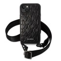 KARL LAGERFELD KLHCP14MSTMMK IPHONE 14 PLUS / 15 PLUS 6,7" HARDCASE CZARNY/BLACK MONOGRAM PLAQUE LOGO STRAP