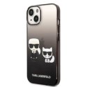 KARL LAGERFELD KLHCP14MTGKCK IPHONE 14 PLUS / 15 PLUS 6,7" HARDCASE CZARNY/BLACK GRADIENT IKONIK KARL & CHOUPETTE