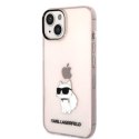 KARL LAGERFELD KLHCP14SHNCHTCP IPHONE 14 / 15 / 13 6,1" RÓŻOWY/PINK HARDCASE IKONIK CHOUPETTE