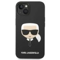 KARL LAGERFELD KLHMP14MSLKHBK IPHONE 14 PLUS / 15 PLUS 6,7" HARDCASE CZARNY/BLACK SILICONE KARL`S HEAD MAGSAFE