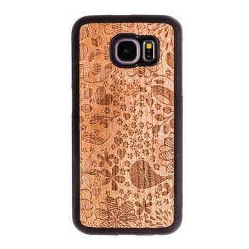 CASE ETUI DREWNIANE SMARTWOODS BIRDS SAMSUNG GALAXY S6 EDGE