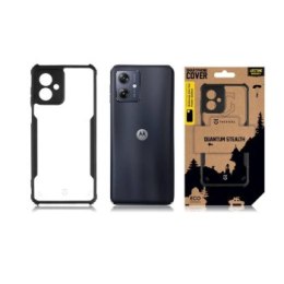 Tactical Quantum Stealth Cover for Motorola G54 5G/Power Edition Clear/Black