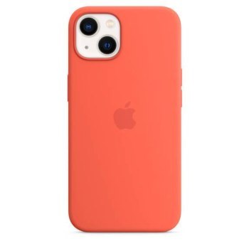 Apple iPhone 13 mini Silicone Case with MagSafe - nectarine