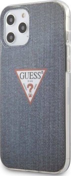 Guess Denim Triangle Dk do iPhone 12 Pro Max (granatowy)