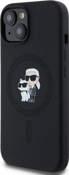 Karl Lagerfeld Silicone Karl & Choupette MagSafe - Etui iPhone 15 / 14 / 13 (czarny)