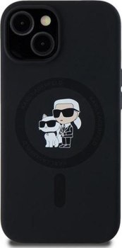 Karl Lagerfeld Silicone Karl & Choupette MagSafe - Etui iPhone 15 / 14 / 13 (czarny)