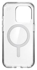 Speck Presidio Perfect-Clear MagSafe - Etui iPhone 15 Pro Max (Clear / Chrome Finish / Serene Silver)