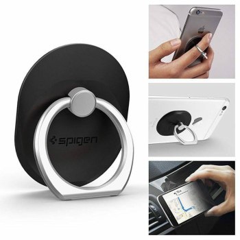 Spigen 2w1 Style Ring/uchwyt samochodowy Black