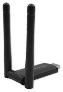 Karta sieciowa - Qoltec 56987 Adapter USB DUAL Wi-Fi z antena 2 x 2dBi | Standard AC | USB 3.0 | 1200Mbps