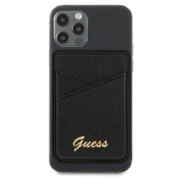 GUESS WALLET CARD SLOT GUWMSSASLBK MAGSAFE SAFFIANO CZARNY/BLACK