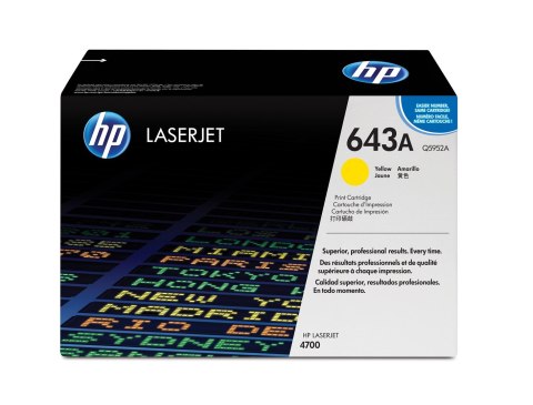 HP Toner Żółty HP643A=Q5952A, 10000 str.