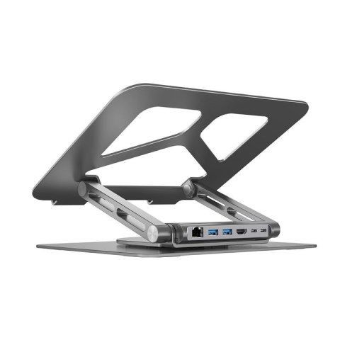 UNITEK PODSTAWKA POD LAPTOP +HUB USB-C HDMI 4K PD