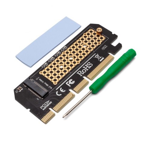 Savio Karta rozszerzeń, adapter M.2 NVMe M-Key PCI-E, AK-41