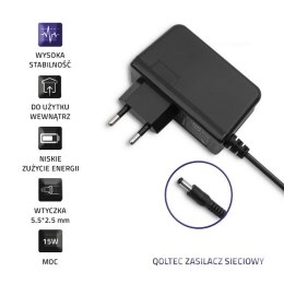 Qoltec Zasilacz wtyczkowy 15W | 5V | 3A | 5.5*2.5