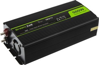 Green Cell 24V na 230V Czysta sinusoida 500W