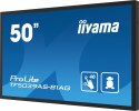 IIYAMA Monitor 50 cali TF5039AS-B1AG, VA,4K,HDMIx2,DP,RJ45,3xUSB,2x10W, ANDROID,24/7,IP65