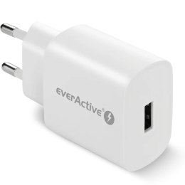 EverActive Ładowarka sieciowa 1X USB 18W QC3.0 Biała