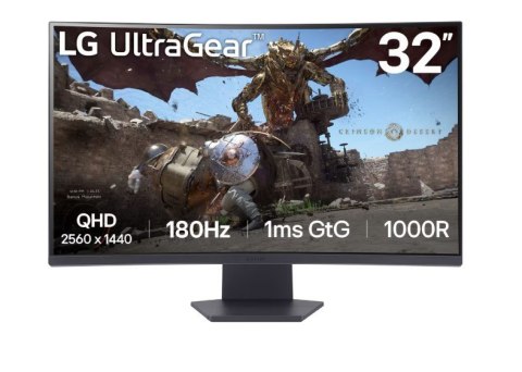 LG Electronics Monitor 32GS60QC-B 31.5 cala QHD 1000R Curved 180Hz