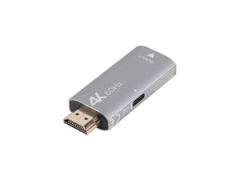 Lanberg Adapter HDMI(M)-Displayport(F)4K srebrny