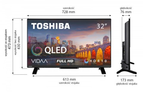 Toshiba Telewizor QLED 32 cale 32QV2F63DG