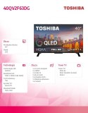 Toshiba Telewizor LED 40 cali 40QV2F63DG