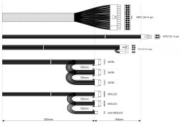 AKYGA Zasilacz ATX 500W AK-B1-500 P4 PCI-E 6+2 pin 3x SATA 2x Molex PPFC FAN 12cm