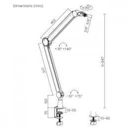 Maclean Uchwyt mikrofonu 3/8' i 5/8' NanoRS, RS421 1kg max