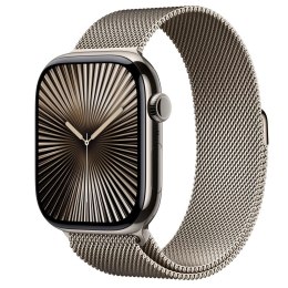 Apple Watch Series 10 GPS + Cellular, koperta 46 mm z tytanu w kolorze naturalnym z bransoletą mediolańską w kolorze naturalnego tytan