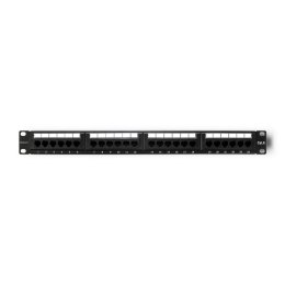 Qoltec Patch panel RACK | 24 porty | kat.6 UTP | Czarny