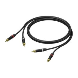 PROCAB Kabel 2x Męski RCA/Cinch - 2x Męski RCA/Cinch Ultraflex 1,5m - PRA800/1.5