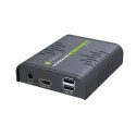 TECHLY KVM EXTENDER HDMI+USB PO SKRĘTCE DO 120M IDATA HDMI-KVM2