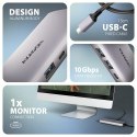 AXAGON HMC-6G2L Wieloportovy hub USB 6in1, 10Gbps, 2xUSB-A, 1xUSB-C, HDMI 4K/60Hz, PD 100W, GLAN, 15cm USB-C kabel