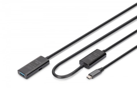 Digitus Kabel przedłużający aktywny USB-C - USB-A, USB 3.2 Gen1 5Gbps, 10m