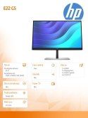 HP Inc. Monitor 21.5 cali E22 G5 FHD 6N4E8AA