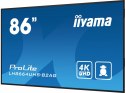IIYAMA Monitor 86 cali LH8664UHS-B2AG,24/7,IPS,ANDROID.11,4K,3xHDMI,RJ45, 2xUSB,WiFi