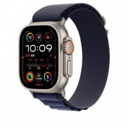 Apple Opaska Alpine w kolorze granatu do koperty 49 mm - rozmiar L - elementy z tytanu w kolorze naturalnym