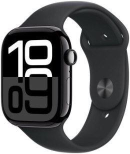 Apple Watch Series 10 GPS 46mm Jet Black Aluminium Case with Black Sport Band - M/L