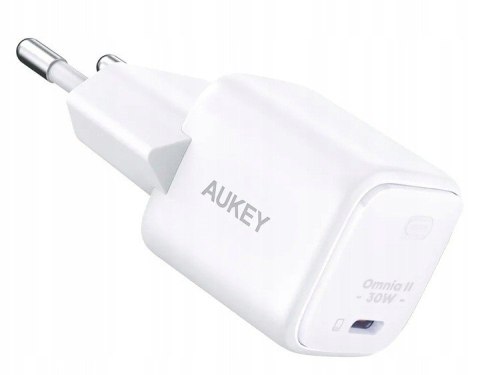 AUKEY PA-B1L White Omnia II Mini ładowarka sieciowa 1xUSB-C PowerDelivery 30W 5A