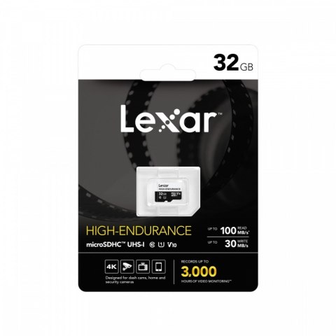 Lexar Karta microSD High Endurance 32GB C10 A1 U1 V10 100/30MB/s
