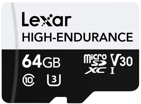 Lexar Karta microSD High Endurance 64GB C10 A1 U1 V30 100/35MB/s