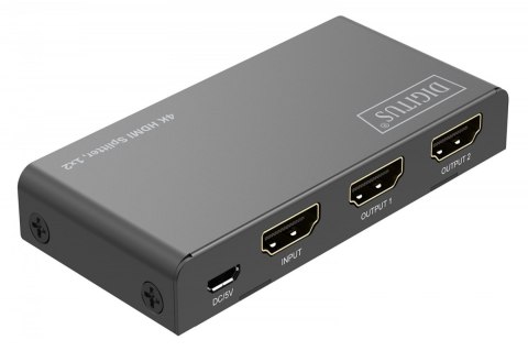 Digitus Rozdzielacz/Splitter HDMI 1x2, 4K/60Hz UHD z HDR, 18 Gbps, HDCP 2.2, EDID