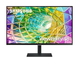 Samsung Monitor 32 cale ViewFinity S8 IPS 3840x2160 UHD 16:9 1xHDMI 1xDP 3xUSB 3.0, 1xUSB 2.0 5ms HAS+PIVOT płaski 3 lata on-site (LS32A