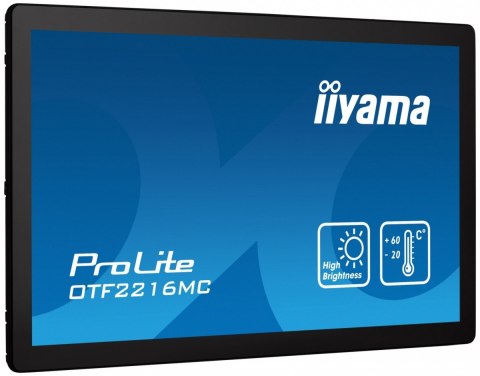 IIYAMA Monitor 22 cale OTF2216MC-B1, VA,poj.10pkt.1100cd,IP65,outdoor, VGA, HDMI,DP,RJ45
