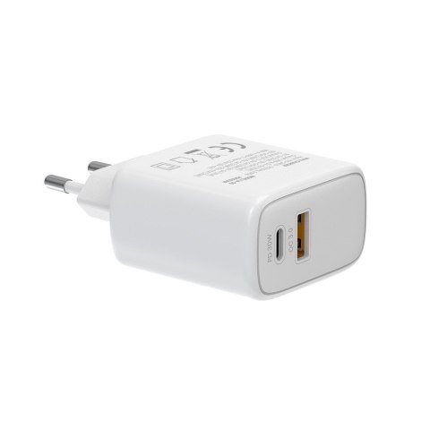 Savio Ładowarka sieciowa LA-10 30W Quick Charge Power Delivery 3.0 Biała + Kabel