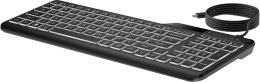 Klawiatura HP 400 Backlit Wired Keyboard przewodowa czarna 7N7C0AA