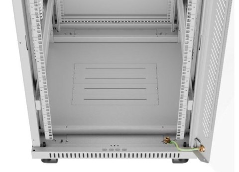 Lanberg Szafa stojąca rack 19 cali 22U 600x800 szara drzwi szklane LCD flack pack