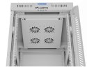 Lanberg Szafa stojąca rack 19 cali 22U 600x800 szara drzwi szklane LCD flack pack