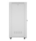 Lanberg Szafa stojąca rack 19 cali 42U 800x1000 szara drzwi szkalne flat pack