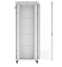 Lanberg Szafa stojąca rack 19 cali 42U 800x1000 szara drzwi szkalne flat pack